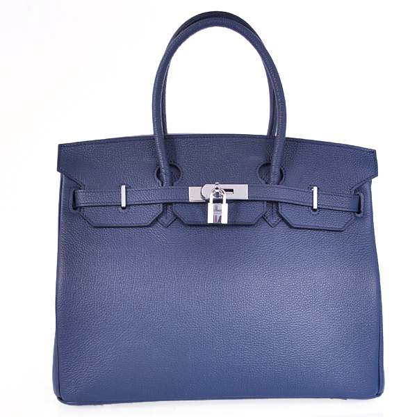 H35BJDBS Hermes Birkin 35CM pelle togo in blu scuro con Silve